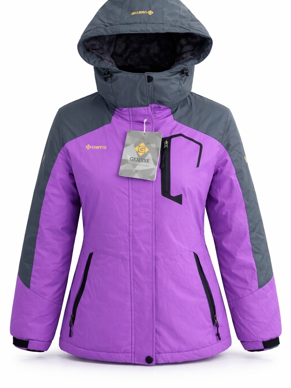 GEMYSE Women's Ski Snow Jacket Warm Winter Waterproof Coat Snowboard Rain Jacket